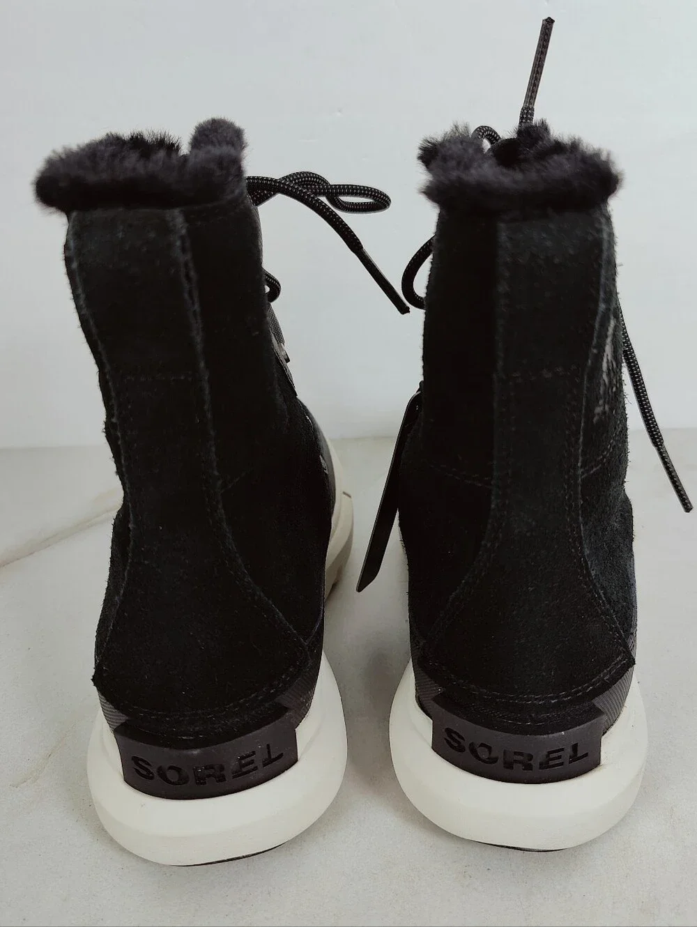 NWT Sorel Women's Explorer II Joan Winter Snow Boots, Black White, Sz 6